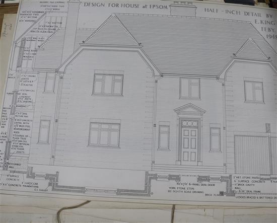 A folio of Architectural drawings etc by Eden King